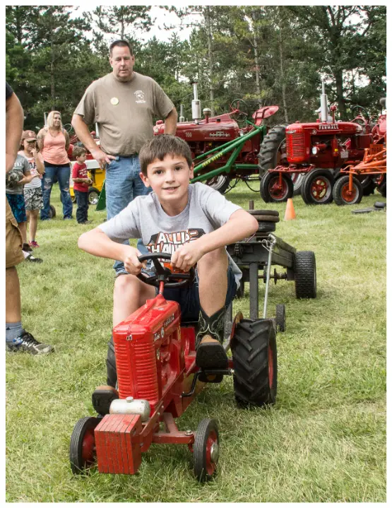 Rock River thresheree Kid on Toy Tractor Rock River thresheree Kid on Toy Tractor