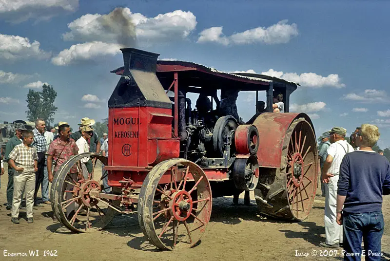 Rock River Thresheree Large Red Tractor People Surrounding Rock River Thresheree Large Red Tractor People Surrounding