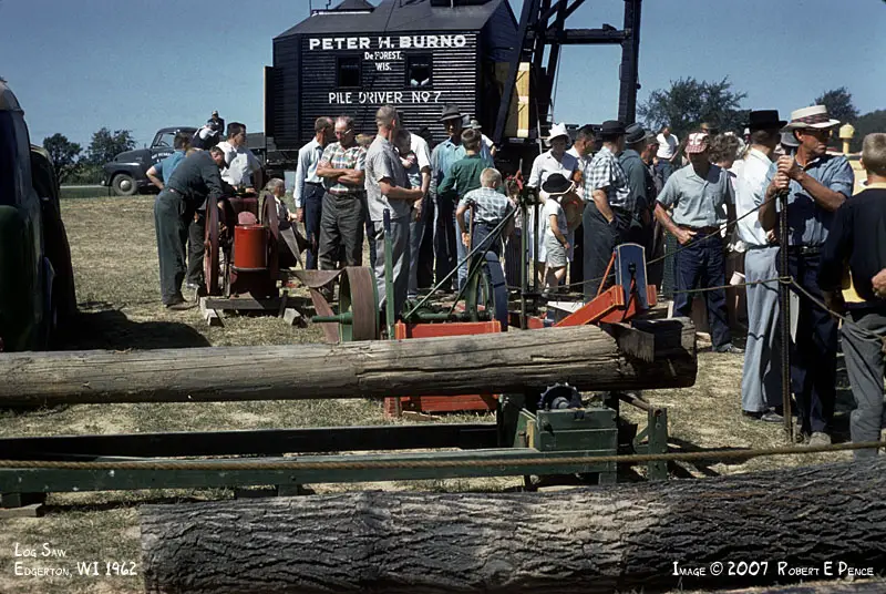 Rock River Thresheree Wood Logs cutting Rock River Thresheree Wood Logs cutting